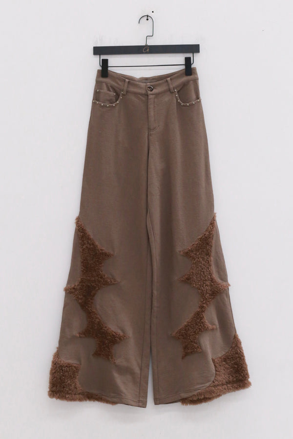 RUI built 25 autumn and winter patchwork casual pants RUI-RAW25WV13-Taupe gray brown
